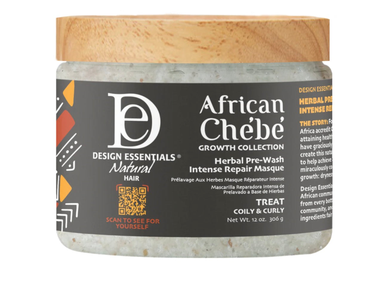 DESIGN ESSENTIALS AFRICAN CHEBE HERBAL PRE-WASH INTENSE REPAIR MASQUE 340 G