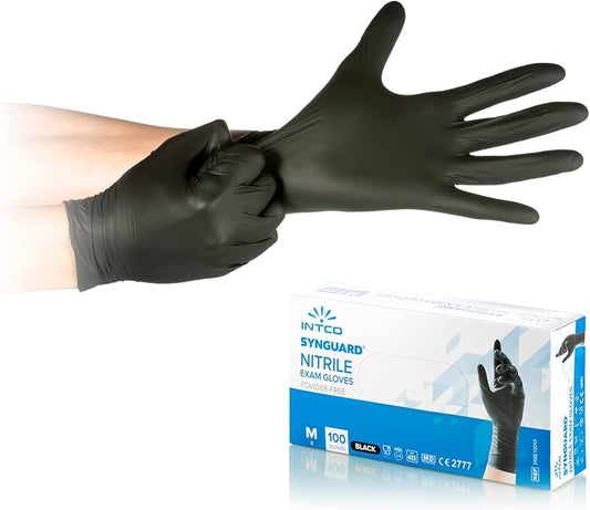 Gants nitrile noir (Boite de 100)